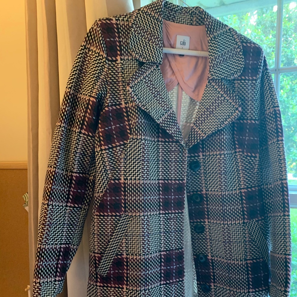 Cabi long plaid coat- beautiful!